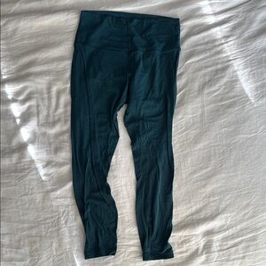 Lululemon Dark Blue-Green High-Waisted Leggings - Size 10